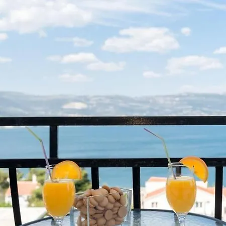In Arbanija Mit Meerblick, Balkon, Klimaanlage, W-lan 5137-2 公寓 *
