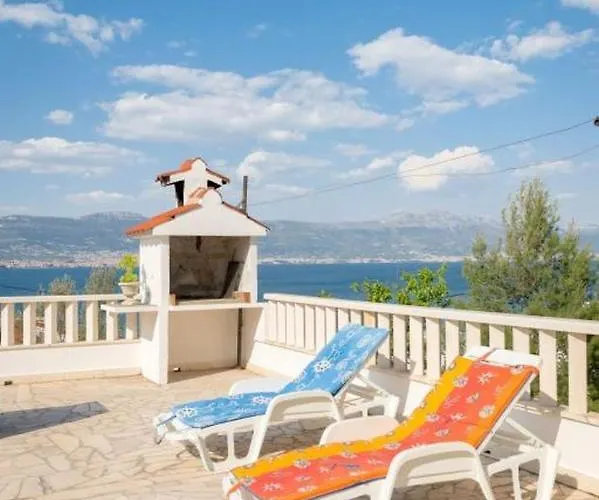 In Arbanija Mit Meerblick, Balkon, Klimaanlage, W-lan 5137-2 公寓